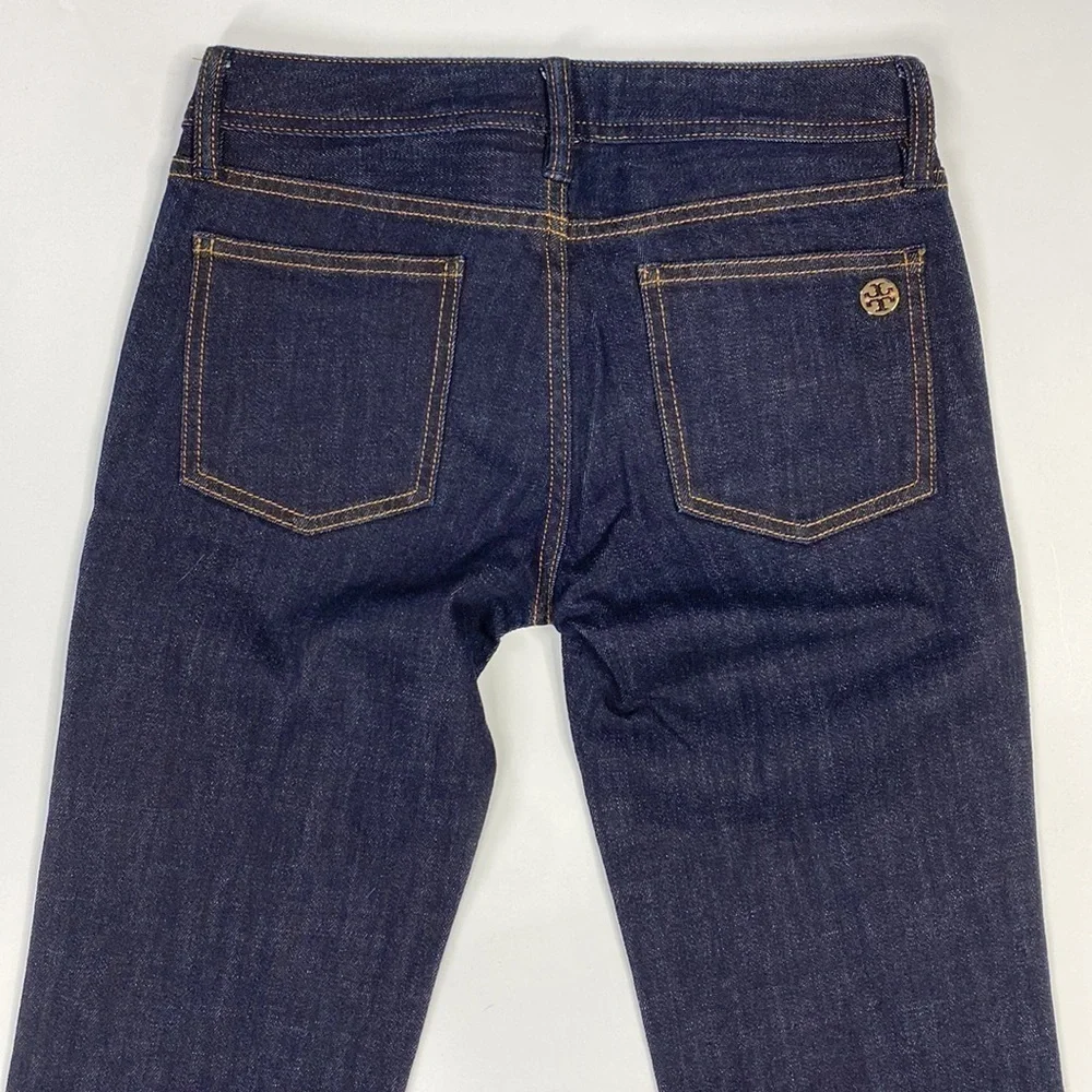 Tory Burch Classic Tory Jean Dark Wash Bootcut Size 25 (28x35)
